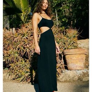 Free People Beach Pyper Cut Out Midi Dress - Small - Black - $4.99 Shipping!